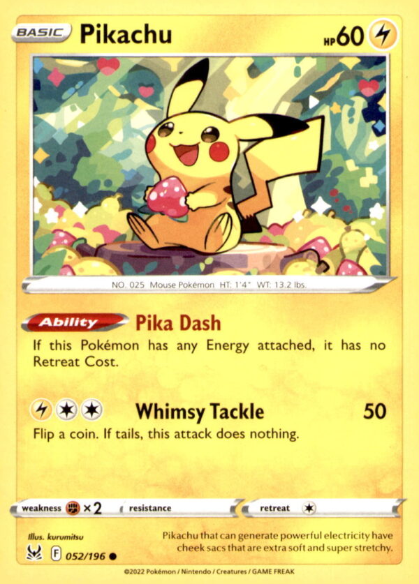 SWSH11: Lost Origin #052/196 Pikachu
