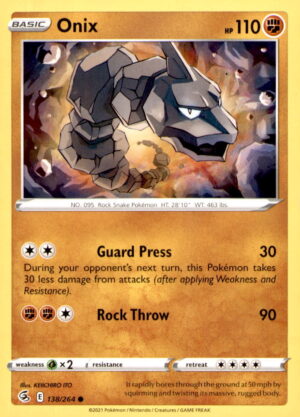 SWSH08: Fusion Strike #138/264 Onix
