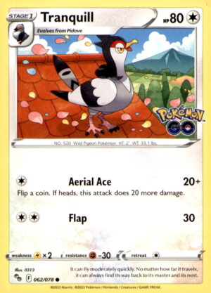 Pokemon GO #062/078 Tranquill