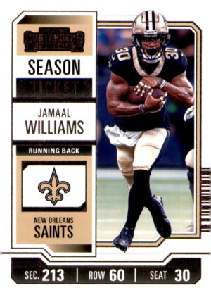 2023 Panini Contenders #73 Jamaal Williams Season Ticket Retail