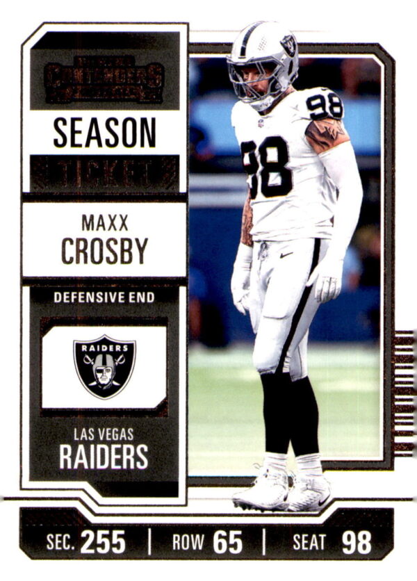 2023 Panini Contenders #56 Maxx Crosby Season Ticket Retail