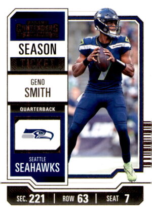2023 Panini Contenders #90 Geno Smith Game Ticket Red