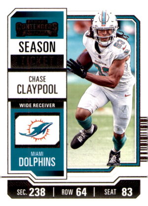 2023 Panini Contenders #17 Chase Claypool Game Ticket Bronze