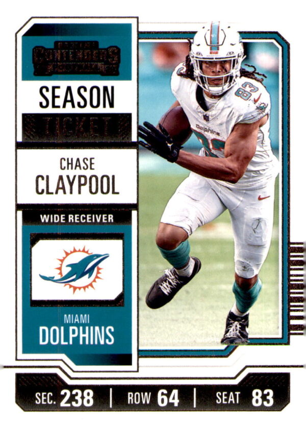 2023 Panini Contenders #17 Chase Claypool Game Ticket Bronze