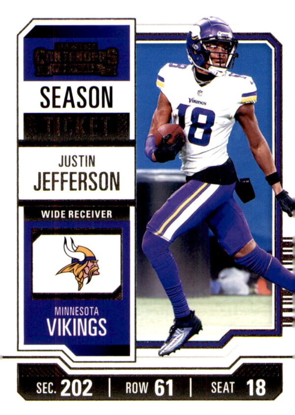 2023 Panini Contenders #67 Justin Jefferson Season Ticket Retail
