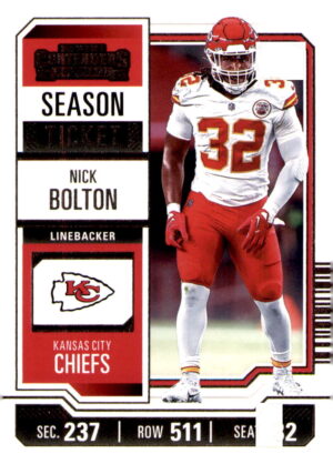 2023 Panini Contenders #50 Nick Bolton Season Ticket Retail