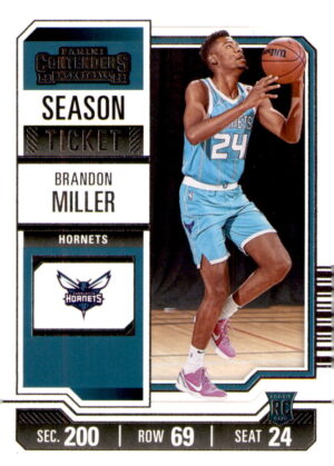 2023-24 Panini Contenders #24 Brandon Miller Season Ticket Retail