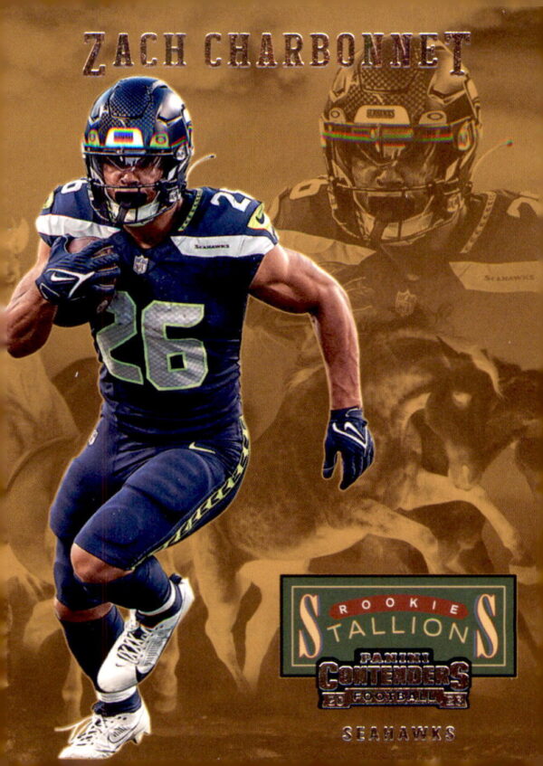 2023 Panini Contenders #16 Zach Charbonnet Rookie Stallions