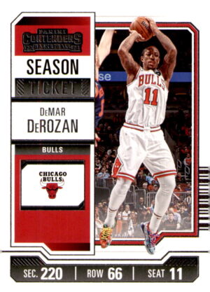 2023-24 Panini Contenders #48 DeMar DeRozan Game Ticket Red