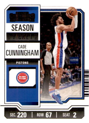 2023-24 Panini Contenders #20 Cade Cunningham Season Ticket Retail