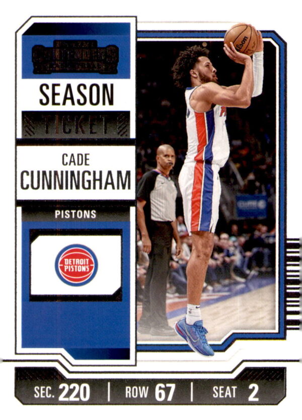 2023-24 Panini Contenders #20 Cade Cunningham Season Ticket Retail
