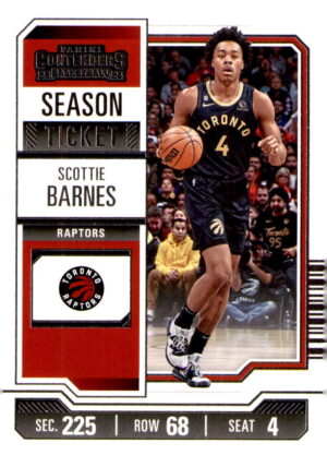 2023-24 Panini Contenders #37 Scottie Barnes Season Ticket Retail