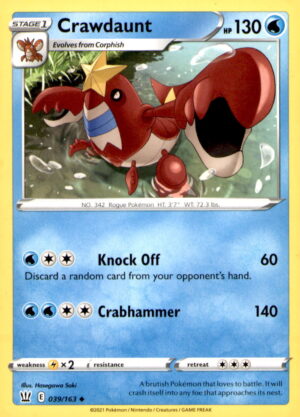 SWSH05: Battle Styles #039/163 Crawdaunt