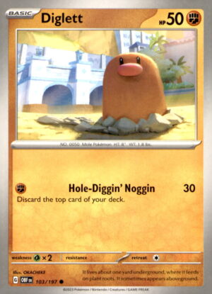 SV03: Obsidian Flames #103/197 Diglett