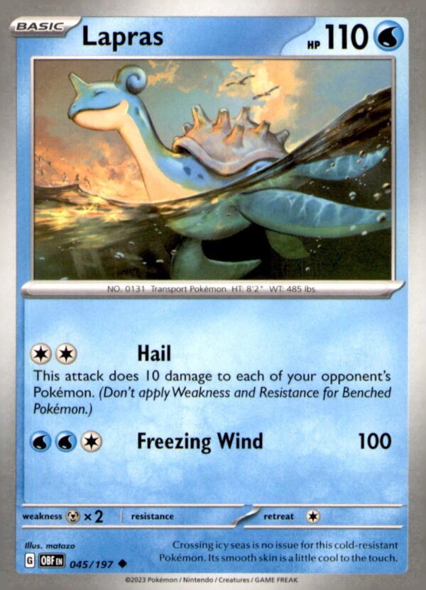 SV03: Obsidian Flames #045/197 Lapras