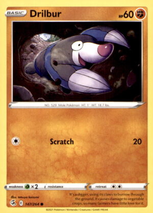 SWSH08: Fusion Strike #147/264 Drilbur