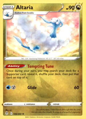 SWSH07: Evolving Skies #106/203 Altaria