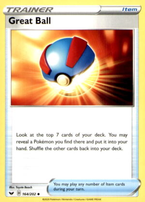 Battle Academy 2022 #164/202 Great Ball (#49 Pikachu Stamped)