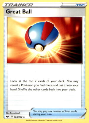 Battle Academy 2022 #164/202 Great Ball (#38 Pikachu Stamped)