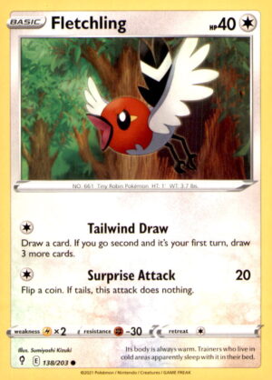 SWSH07: Evolving Skies #138/203 Fletchling
