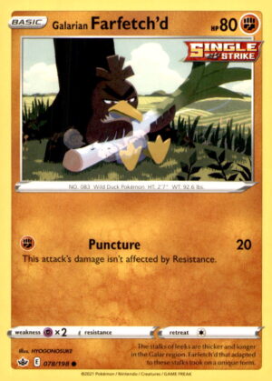 SWSH06: Chilling Reign #078/198 Galarian Farfetch'd