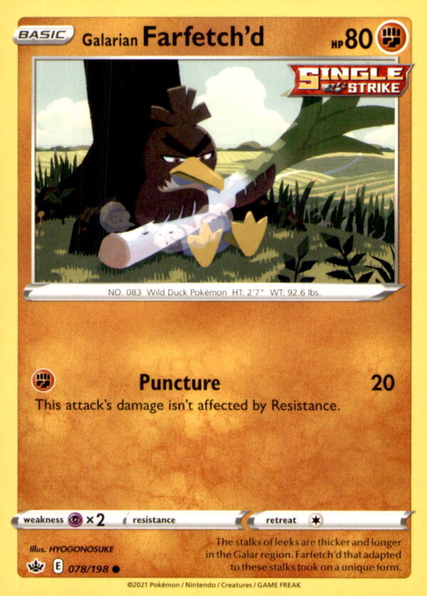 SWSH06: Chilling Reign #078/198 Galarian Farfetch'd