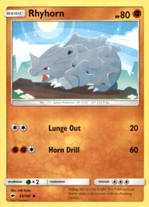SM - Burning Shadows #65/147 Rhyhorn