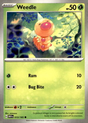 SV: Scarlet & Violet 151 #013/165 Weedle