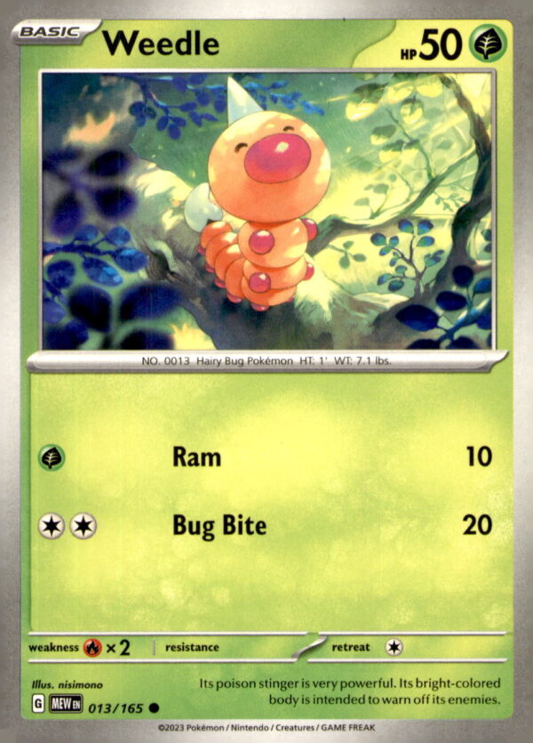 SV: Scarlet & Violet 151 #013/165 Weedle