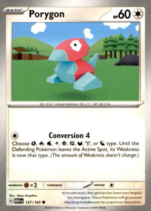 SV: Scarlet & Violet 151 #137/165 Porygon