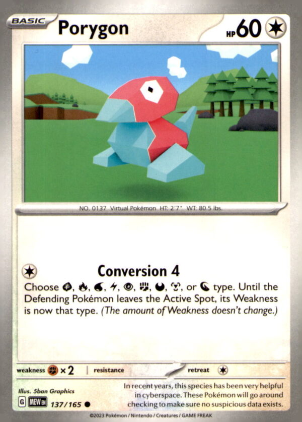 SV: Scarlet & Violet 151 #137/165 Porygon