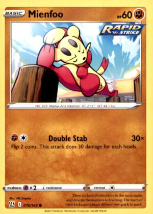 SWSH05: Battle Styles #076/163 Mienfoo