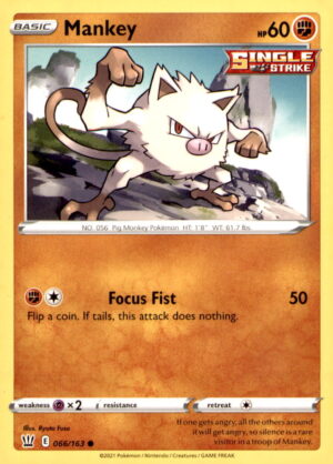SWSH05: Battle Styles #066/163 Mankey