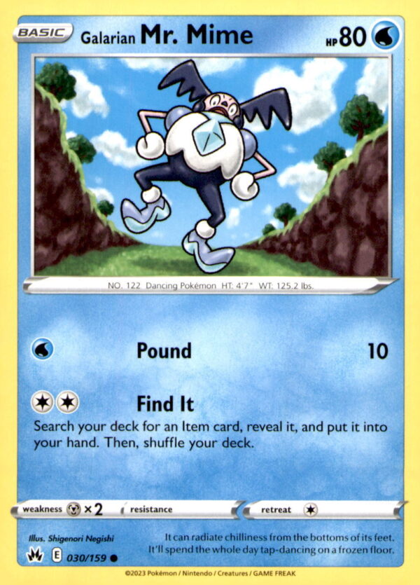 Crown Zenith #030/159 Galarian Mr. Mime