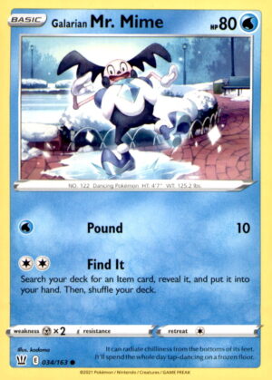 SWSH05: Battle Styles #034/163 Galarian Mr. Mime