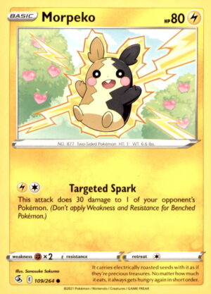 Battle Academy 2022 #109/264 Morpeko (#23 Pikachu Stamped)