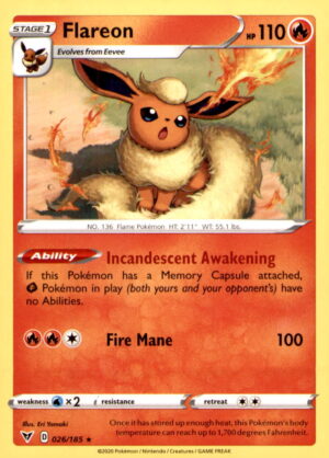 SWSH04: Vivid Voltage #026/185 Flareon