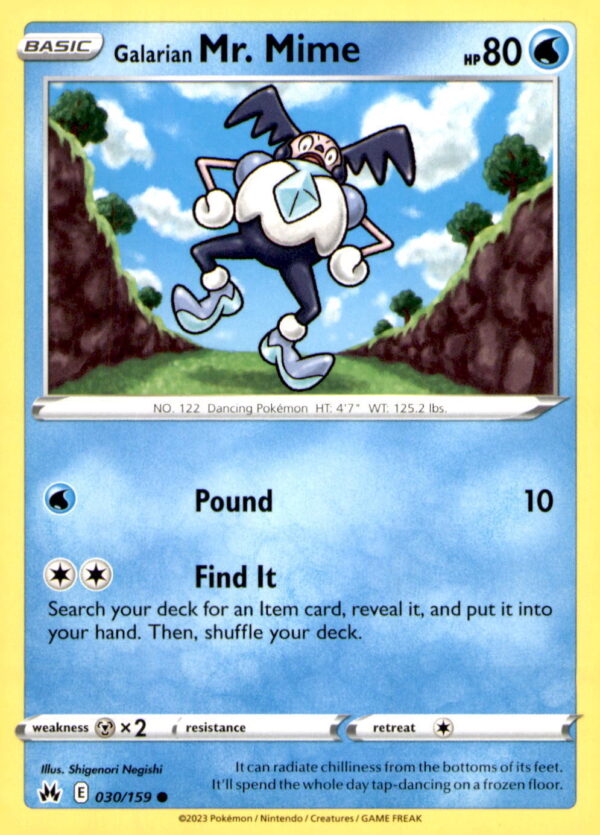 Crown Zenith #030/159 Galarian Mr. Mime