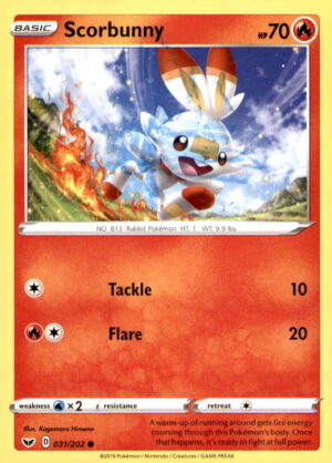 SWSH01: Sword & Shield Base Set #031/202 Scorbunny (031)