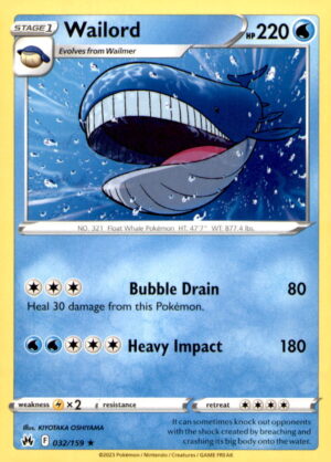Crown Zenith #032/159 Wailord