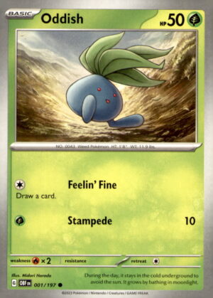 SV03: Obsidian Flames #001/197 Oddish