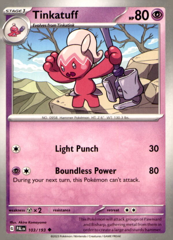 SV02: Paldea Evolved #103/193 Tinkatuff