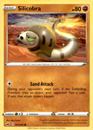 SWSH01: Sword & Shield Base Set #107/202 Silicobra (107)