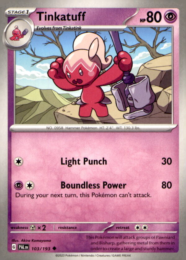 SV02: Paldea Evolved #103/193 Tinkatuff