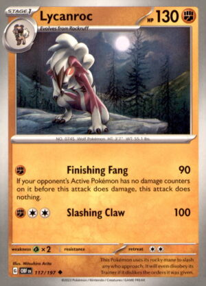 SV03: Obsidian Flames #117/197 Lycanroc
