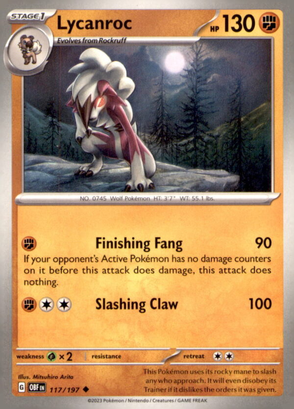 SV03: Obsidian Flames #117/197 Lycanroc