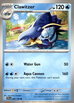 SV01: Scarlet & Violet Base Set #050/198 Clawitzer