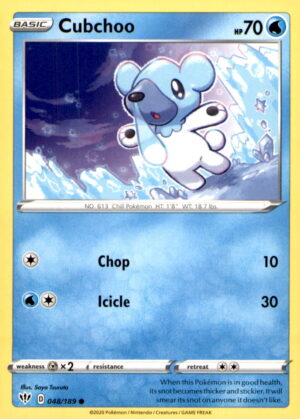 SWSH03: Darkness Ablaze #048/189 Cubchoo