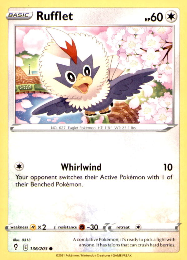 SWSH07: Evolving Skies #136/203 Rufflet