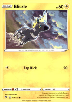 Battle Academy 2022 #053/185 Blitzle (#15 Pikachu Stamped)